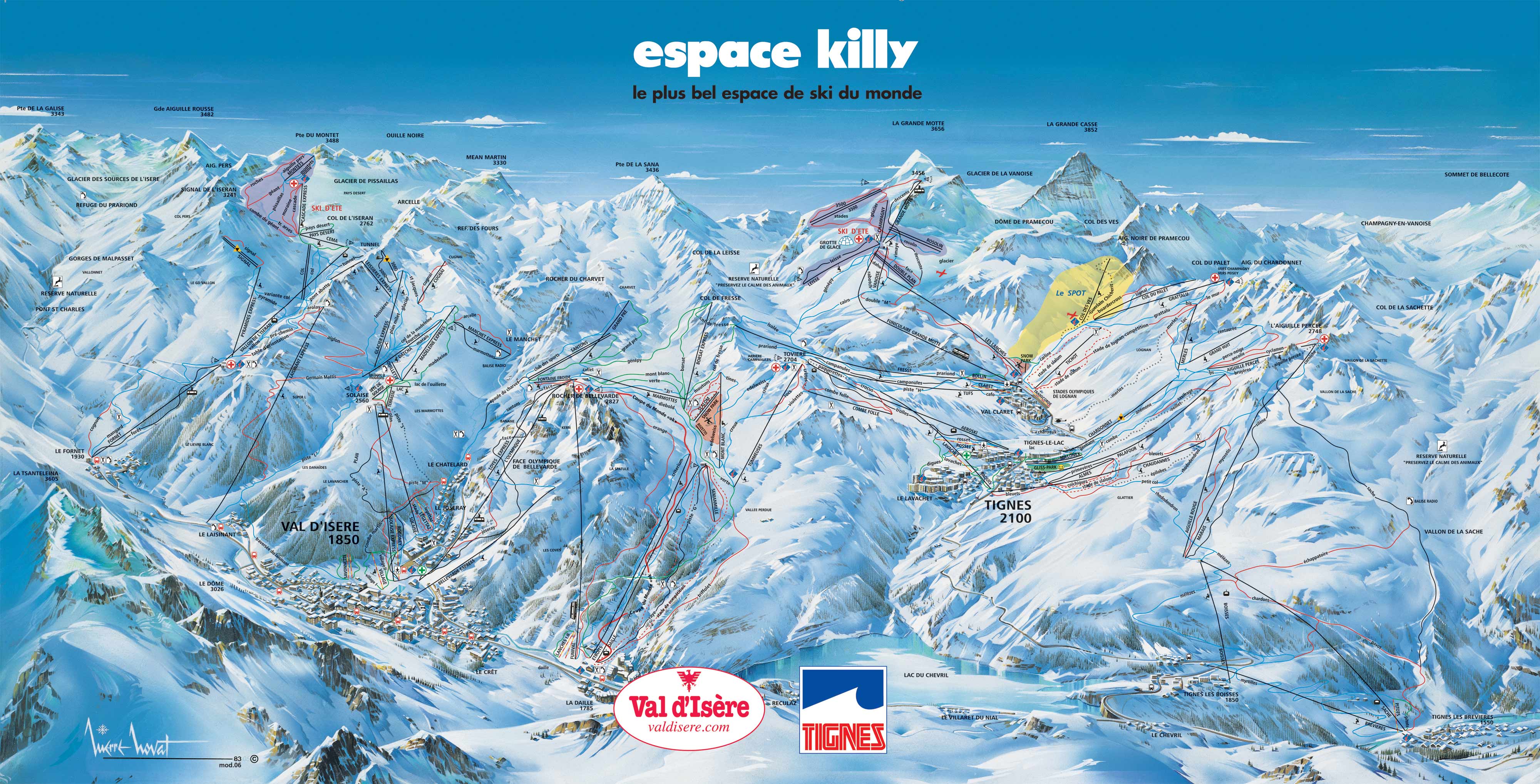 Espace Killy Piste Map